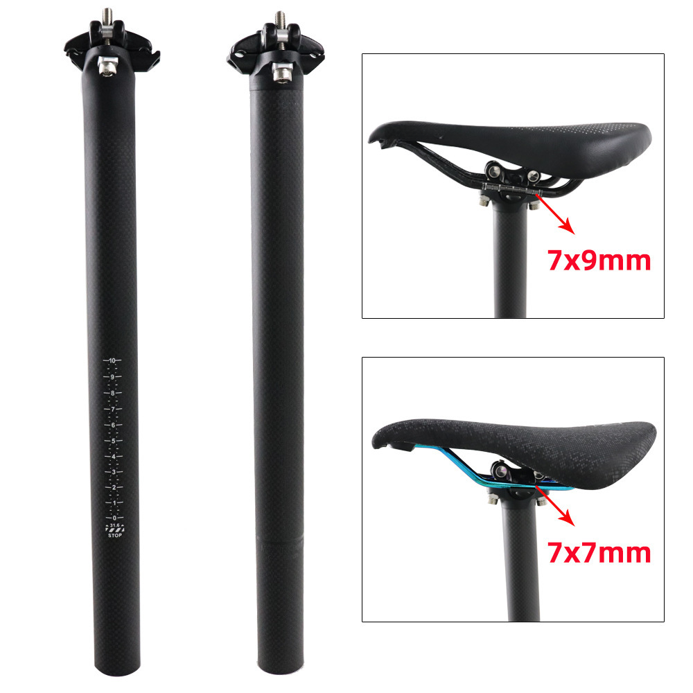 Mtb Saddle Lightweight - Carbon Fiber Bicycle Seatpost 27.2 30.8