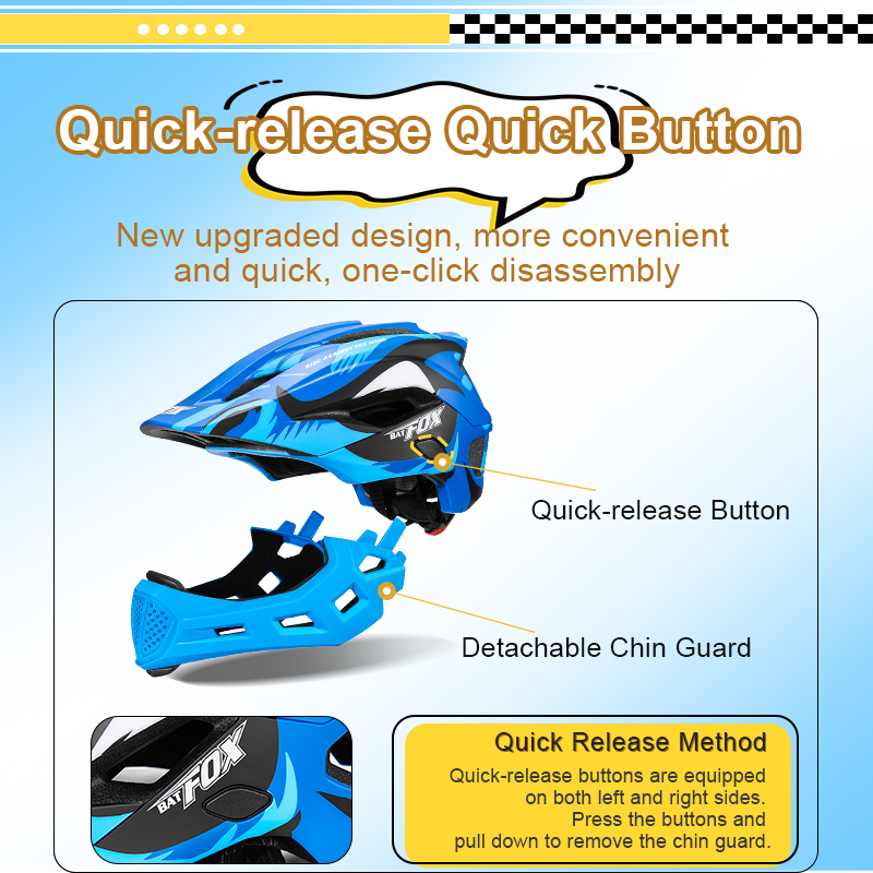 BATFOX Kids Full Face Bike Hel - огляд і ціна Mountain Biking Helmet Kids