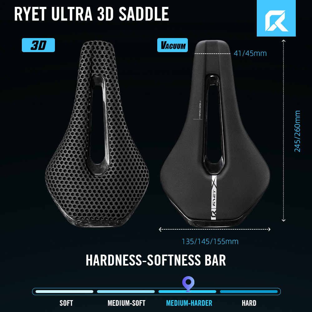 RYET 3D Printed Full Carbon Bi - огляд і ціна Mtb Saddle Lightweight