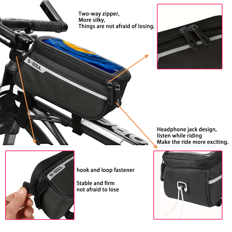 B-SOUL bicycle front beam bag, - огляд і ціна Mountain Biking Hip Pack